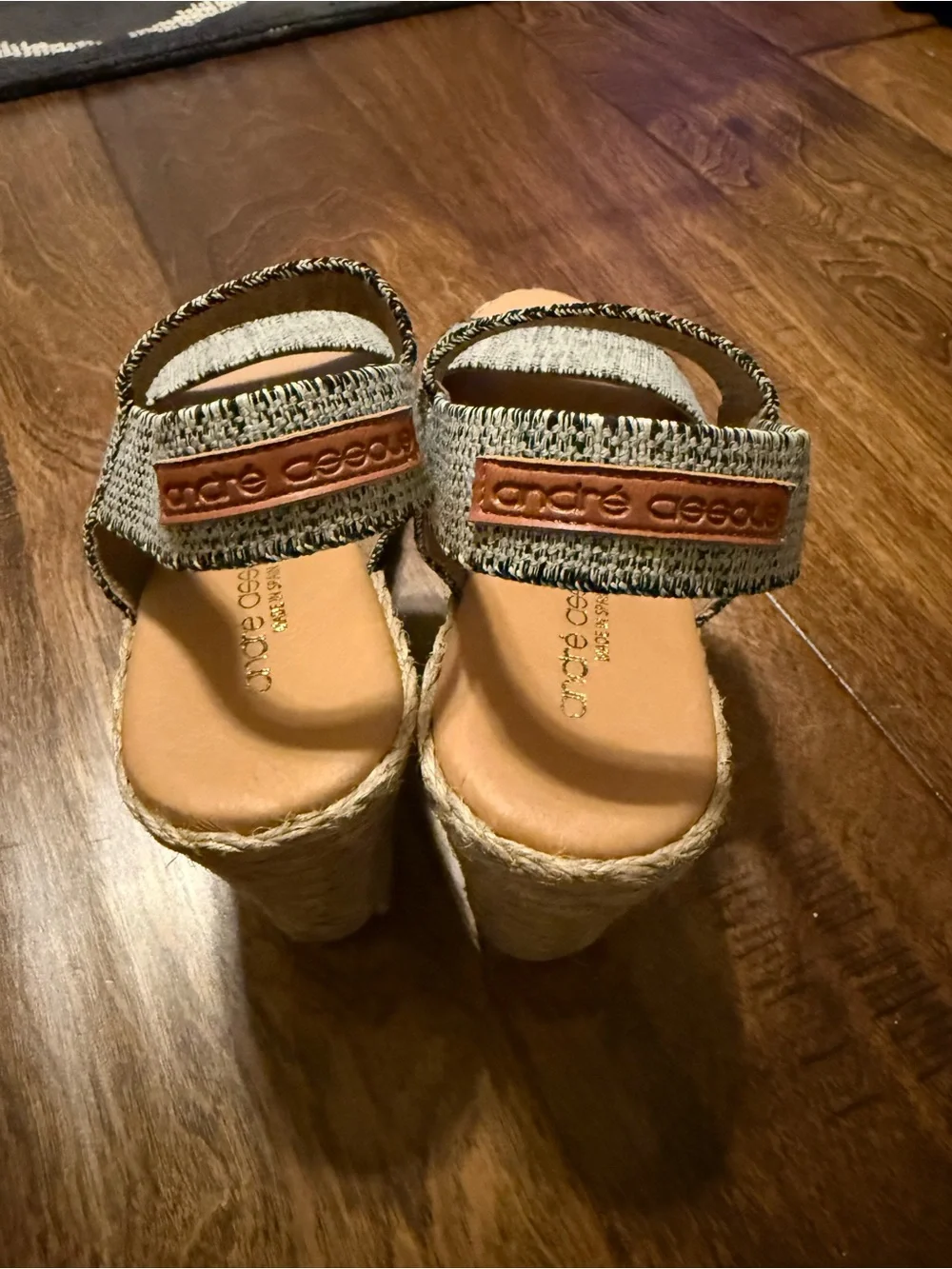 Andre Assous Women's Dalmira Beige Espadrilles Made In Spain EU 38 US 7.5 Sandal